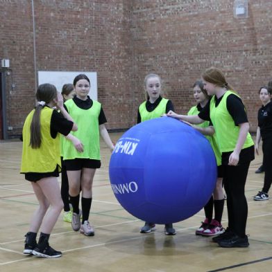 Students engage in Kin Ball games