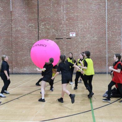 Students engage in Kin Ball games
