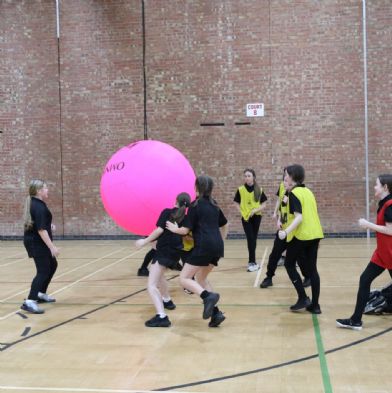 Students engage in Kin Ball games