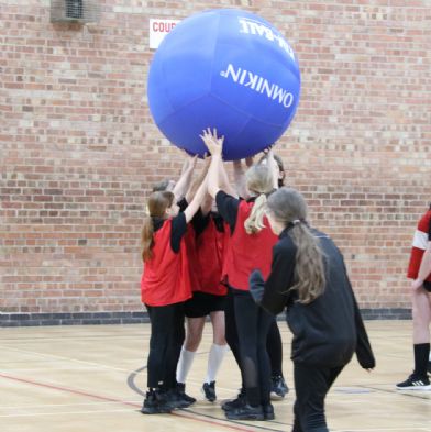 Students engage in Kin Ball games
