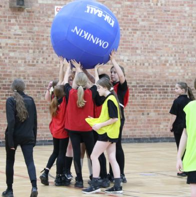Students engage in Kin Ball games