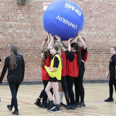 Students engage in Kin Ball games