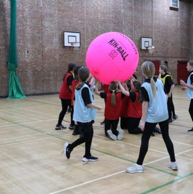 Students engage in Kin Ball games