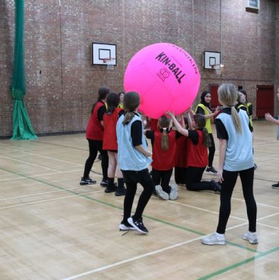 Students engage in Kin Ball games