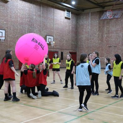 Students engage in Kin Ball games