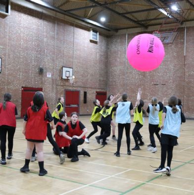 Students engage in Kin Ball games
