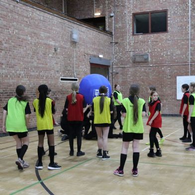 Students engage in Kin Ball games