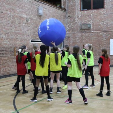 Students engage in Kin Ball games