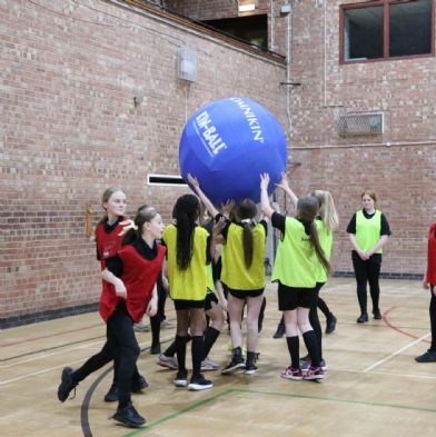 Students engage in Kin Ball games