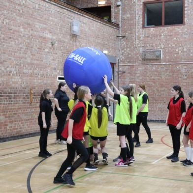 Students engage in Kin Ball games