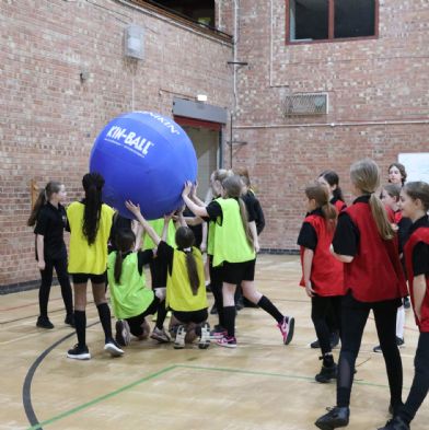 Students engage in Kin Ball games