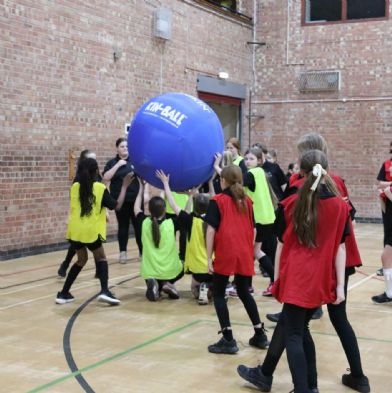 Students engage in Kin Ball games