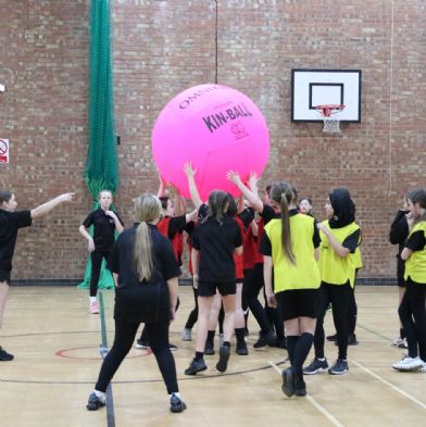 Students engage in Kin Ball games
