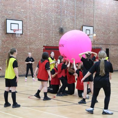 Students engage in Kin Ball games