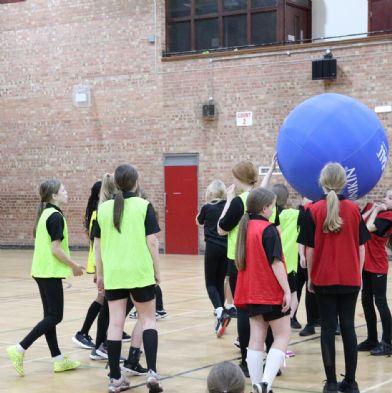 Students engage in Kin Ball games