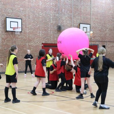 Students engage in Kin Ball games