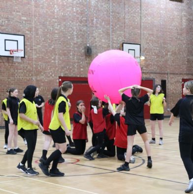 Students engage in Kin Ball games