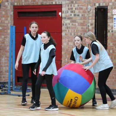 Students engage in Kin Ball games
