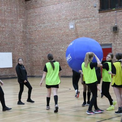 Students engage in Kin Ball games
