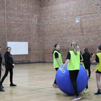 Students engage in Kin Ball games