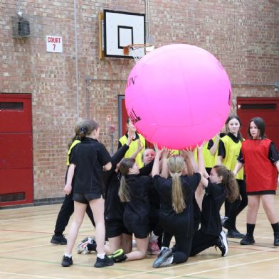 Students engage in Kin Ball games