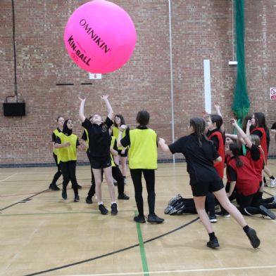 Students engage in Kin Ball games